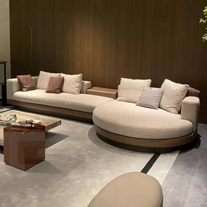 Divano Moderno Confortevole per Soggiorno, Arredamento in Pelle, Divano Componibile di Lusso Moderno - Product Image 1