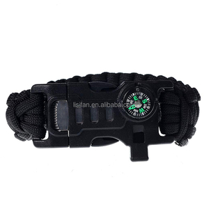 Bracelet d'urgence multifonctionnel Kit de survie avec boussole Sifflet d'allumage pour l'extérieur - Product Image 4