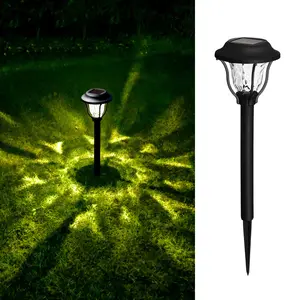 10 paquets de lumières de projection de paysage de passerelle extérieure lumières de voie de jardin d'énergie solaire lampes led étanches