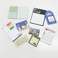Blocs-notes autocollants personnalisés avec logo imprimé, papeterie de bureau, blocs-notes en papier
