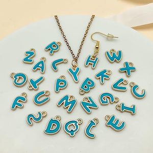 Llavero de metal con letras inglesas esmaltadas de colores, dijes de diseño DIY para la creación de joyas, pulseras y collares - Product Image 5
