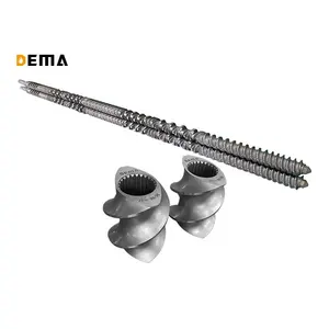 Double Screw Extruder Plastic Machine Wear-resisting Screw And Barrel For Caco3 Filler Pelletizing