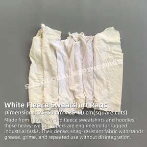 ผ้าเช็ดทำความสะอาดอุตสาหกรรมสีขาวทำจากฝ้ายแท้  โซลูชั่นประหยัดต้นทุนสำหรับการเช็ดทำความสะอาดจำนวนมาก - Product Image 2