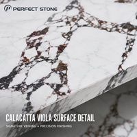 PerfectStone Calacatta Viola, pierre artificielle de grande taille 1600X3200Mm, pierre frittée pour la vente en gros