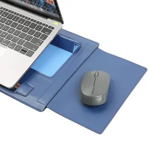 Porte-documents en cuir fait main pour ordinateur portable avec logo personnalisé Nouvel étui étanche pour ordinateur portable avec support pour MacBook Pro Sleeve