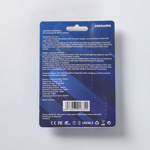 高速充電エコフレンドリー卸売サプライヤーUSB充電式AAバッテリー大容量1200 + サイクル - Product Image 2