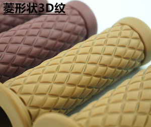 Poignées de guidon vintage 22 mm marron universelles pour moto, manchons en caoutchouc doux au toucher, remplacement confortable pour le conducteur, design ergonomique - Product Image 2