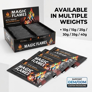 Pacchetti di Polvere Magica per Fiamme Colorate che Creano Fiamme Arcobaleno Incantevoli per Caminetto Interno e Falò all'Aperto - Product Image 2
