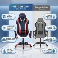 Chaise de jeu ergonomique en nylon avec design pliable, pivotant à 360 degrés, hauteur réglable et fonctions inclinables pour un usage domestique