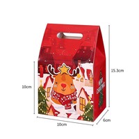 Caja de Regalo Navideña Estética de Tendencia 2026, Empaque de Dulces de Cartón Sostenible, Caja Portátil con Asa, Impresión Personalizada, Venta al Por Mayor