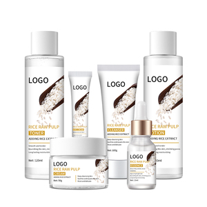 Set de Cuidado de la Piel de Arroz Natural Orgánico Personalizado de Marca Privada OEM, Reafirmante, Blanqueador e Iluminador - Product Image 1