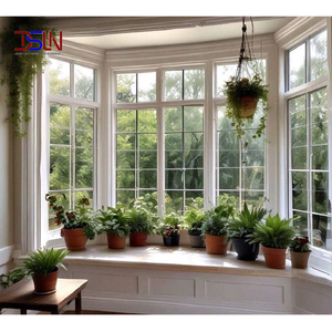 Fenêtre de jardin haut de gamme en alliage d'aluminium 6063 T5 à rupture de pont thermique, insonorisée et étanche, idéale pour maison de campagne et chalet. - Product Image 1