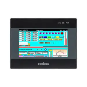 Coolmay Factory 4.3 inch 7 inch HMI PLC All in one built in Analog inputs and outputs 5AD2DA Temperature voltage current
