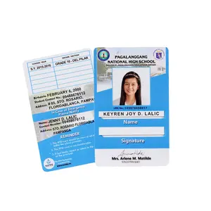 Tarjeta de Identificación de seguridad láser para estudiante, tarjetas inteligentes de identificación para escuela