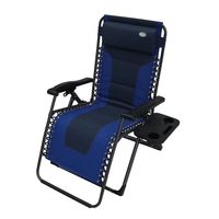 Nouveau design, chaise longue portable à gravité zéro, logo personnalisé, acier inoxydable, tissu Oxford, fauteuil inclinable pliable pour patio, porte-gobelet, usage hôtelier