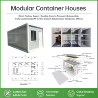 Maison conteneur modulaire préfabriquée de luxe en acier de 20 pieds et 40 pieds avec design moderne du milieu du siècle, mobile et portable pour usage polyvalent