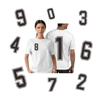 Transferts thermiques de motifs de lettres et de logos, impressions DTF prêtes à poser, autocollants de transfert thermique en plastisol de haute qualité pour t-shirts