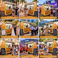 Remorque alimentaire commerciale, remorque de concession mobile, camion de restauration de rue pour pizza, hamburgers, gaufres, café
