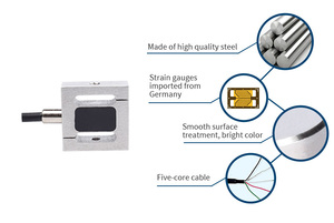 خلية تحميل صغيرة من الفولاذ المقاوم للصدأ طراز Fibos FA302L بدقة 0.05% من النطاق الكامل، قدرة 200 كجم لقياس قوة السحب والدفع واختبار الإدخال/الإزالة - Product Image 5