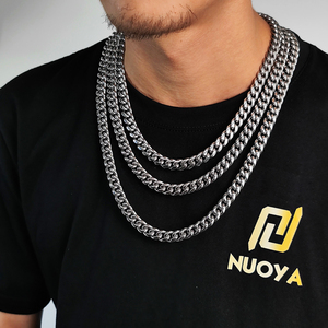 Nuoya <span class=keywords><strong>สร้อย</strong></span>แบบฮิปฮอปส<span class=keywords><strong>แตน</strong></span><span class=keywords><strong>เล</strong></span><span class=keywords><strong>ส</strong></span><span class=keywords><strong>ส</strong></span>ำหรับผู้ชาย<span class=keywords><strong>สร้อย</strong></span>คอพร้อมตะขอเกี่ยวชุบทองไมอามี่คิวบา - Product Image 4