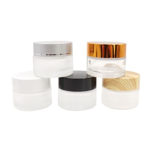 Flacon rechargeable en verre givré/transparent de 5-60g pour crème visage/yeux, lotion, échantillon cosmétique portable scellé, sous-flacon pour soins de la peau - Product Image 1