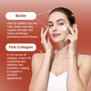 Fish Collagen for Skin Elasticity Collagen Gummies For Women Biotin Marine Collagen Biotin Chewy <b>Supplements</b> - Product Image 4