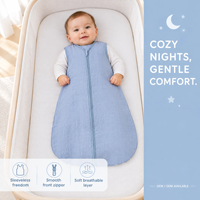 Ventes en gros de gigoteuses pour bébés en bambou personnalisées, 0,5 1,0 2,0 Tog, sans manches, pour bébés de 0 à 6 mois, vêtements pour enfants