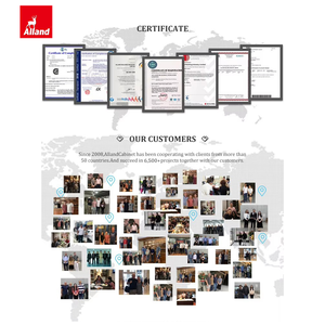 Meubles <span class=keywords><strong>de</strong></span> cuisine modulaires Alland en chêne massif avec tiroirs coulissants, armoires <span class=keywords><strong>de</strong></span> rangement personnalisées modernes en placage pour îlot <span class=keywords><strong>de</strong></span> cuisine <span class=keywords><strong>de</strong></span> villa - Product Image 6