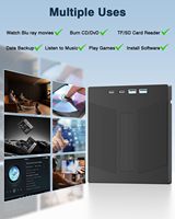 Nueva Unidad Óptica Externa USB Multifuncional 7 en 1, Grabadora de Blu-ray y DVD Portátil, Compatible con Computadoras de Escritorio y Portátiles