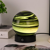 Lampe de salon décorative moderne à LED DC, corps en verre écologique, abat-jour en plastique, commande tactile, intensité variable, blanc cassé, blanc chaud