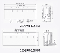 Connecteurs de bornier à broches droites BEIKAIOU 2EDG 2EDGVM-5.08 à pas de 5,08 mm pour câblage PCB, Zhejiang