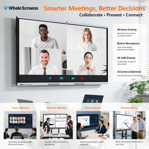 55 65 75 85 86 100 1 UHD Multi Touch Screen Smart <b>Board</b> 4K Display Interactive Smart for Meeting Room Conference - Product Image 3