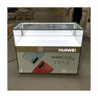 Vitrine moderne et multifonctionnelle de produits électroniques Vitrine de magasin de téléphonie mobile en bois et verre avec éclairage