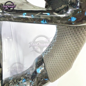 Expédition rapide d'usine avec volant de voiture en fibre de carbone forgée brillante avec des paillettes bleues pour <span class=keywords><strong>Ford</strong></span> Mustang <span class=keywords><strong>GT</strong></span> S650 2024+ - Product Image 6