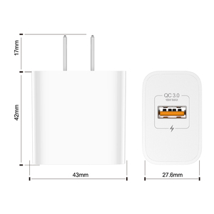 Qc3.0 18W Nhanh Chóng Tường Sạc USB Nhanh Chóng Adapter Với 5V/3A Đầu Ra EU/Chúng Tôi Cắm - Product Image 3