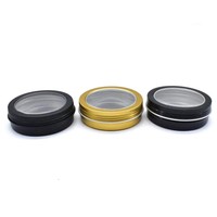 Individuell Bedruckbare Aluminiumdosen mit Transparentem PVC-Deckel 15g 25g 60g 80g 100g 120g 150g 180g Aluminium-Salbendosen