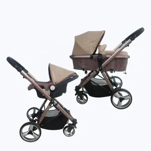 批发便宜的婴儿用品旅行系统豪华婴儿推车3合1带汽车座椅童车婴儿车
