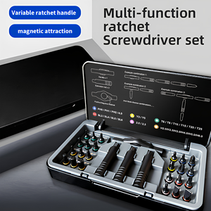 24 In 1 Ratcheting <b>Screwdriver</b> Set With Phillips Cross Bits For Home Diy Repair Tools - Product Image 3