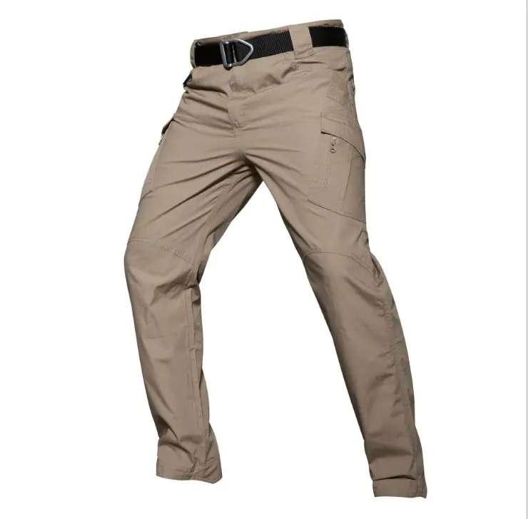 Pantalon ripstop en coton pour hommes, vente en gros, résistant à l'eau, décontracté, pour randonnée en plein air, cargo
