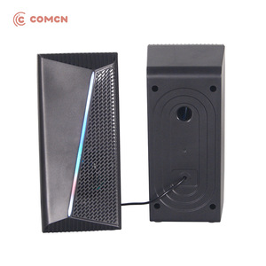 Comcn Desktop <b>Gaming</b> Speaker 6W Stereo With Colorful Led <b>Light</b> High Fidelity Audio For Pc Laptop - Product Image 1