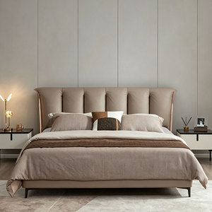 Ensemble de meubles de chambre à coucher, lit double king size en cuir véritable souple, ensemble de meubles de chambre à coucher 907 - Product Image 2