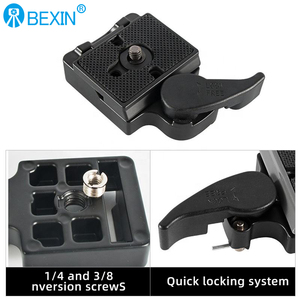 Blikin — kit de pinces de caméra dslr, accessoires professionnels, personnalisés, OEM dslr 200PL-14, à dégagement rapide, plaque QR, pour <span class=keywords><strong>Manfrotto</strong></span> et tête de trépied - Product Image 3