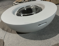 Table de foyer extérieur en béton au gaz naturel, foyer rond/brasero 95000 Btus
