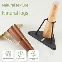 Pieds de meubles ZERUN antidérapants en bois massif à grain doré, robustes, pour chambre à coucher, bureau à domicile, armoire, salon, appartement