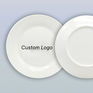 Assiettes alimentaires en vente directe d'usine ensemble d'assiettes en porcelaine de style luxe assiettes à dîner blanches en céramique pour restaurant - Product Image 2