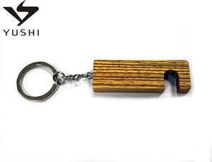 Porte-clés multifonctionnels en bois <span class=keywords><strong>2020</strong></span>, nouveau support de téléphone en bois, accessoires porte-clés, vente en gros pour cadeau, 2 pièces - Product Image 2