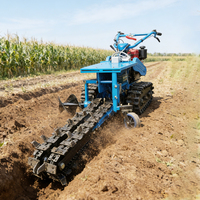 Zanjadora de Discos Accionada por Tractor Agrícola, a Gasolina, de Alta Productividad, Tipo Simple y Doble
