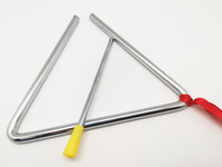 Metal Musical Instrument Triangle Percussion Iron Musical Instrument Set with Striker 6 Inches Musical Instrument