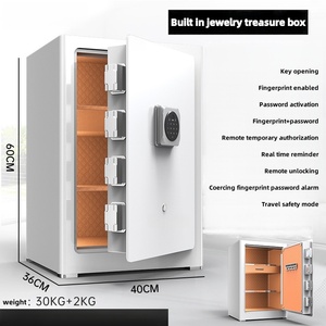 Alta calidad H60cm biométrica remota inteligente ignífugo Seguro Hogar Oficina Hotel recepción pequeña caja de seguridad antirrobo USO COMERCIAL - Product Image 6