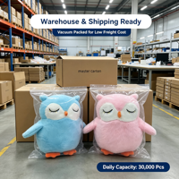 Peluche Hibou Doux et Moelleux de 8 Pouces, Jouet en Peluche Oiseau, Prix pour Machine de Jeu d'Arcade de Centre Commercial, Vente Directe, Article en Stock